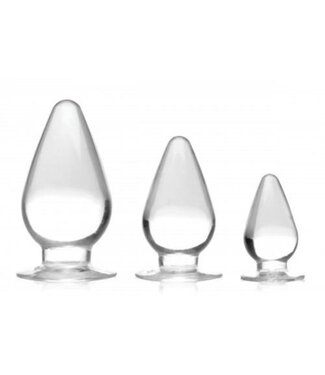 Master Series Triple Cones Anaalplug Set van 3 - Transparant
