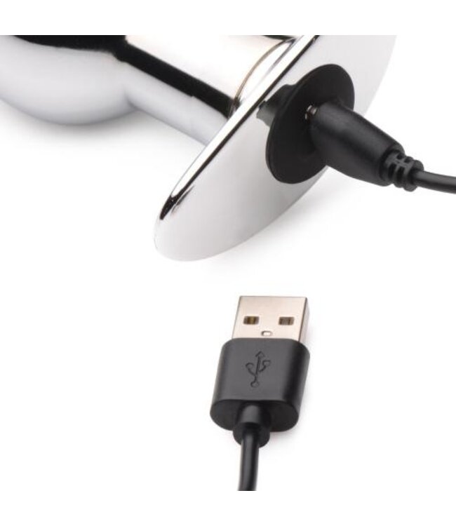 Chrome Blast Oplaadbare Buttplug Met Afstandsbediening - Groot