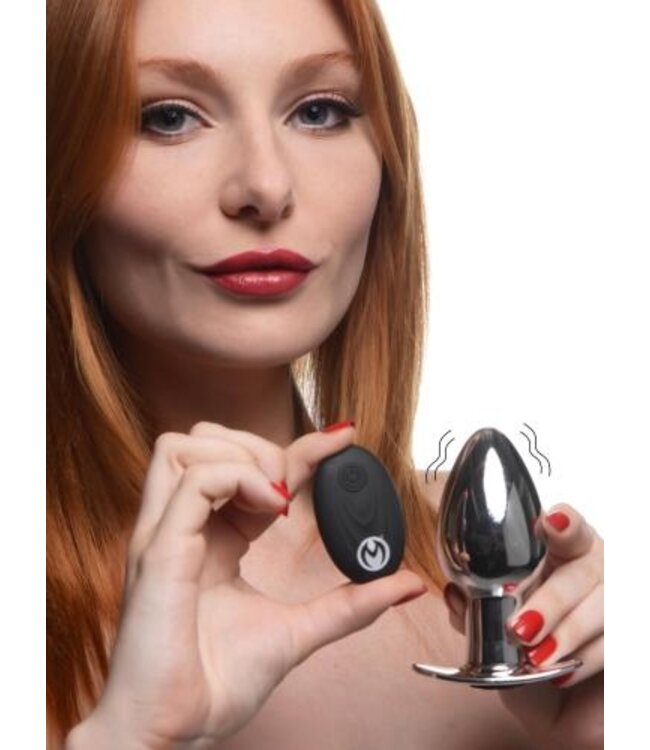 Chrome Blast Oplaadbare Buttplug Met Afstandsbediening - Groot