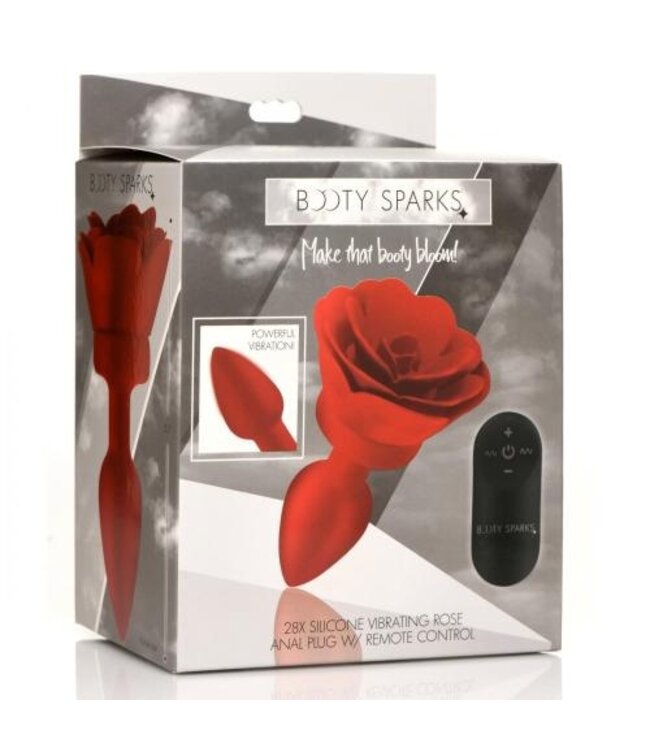 Vibrerende Rose Anaalplug met Afstandsbediening - Large