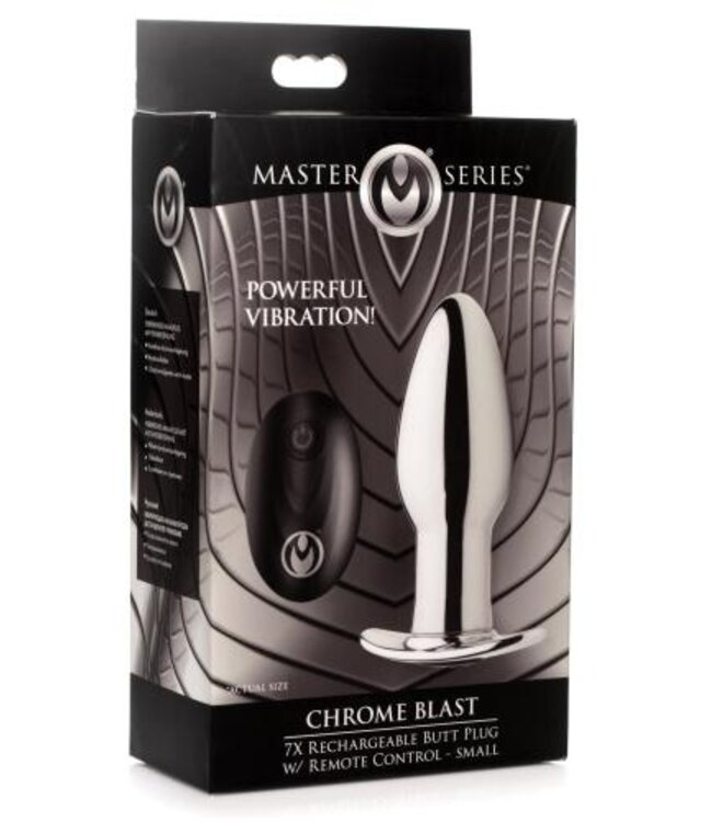Chrome Blast Oplaadbare Buttplug Met Afstandsbediening - Klein