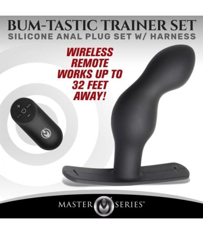 P-Spot Plugger Anaalplug met Harnas & Afstandsbediening