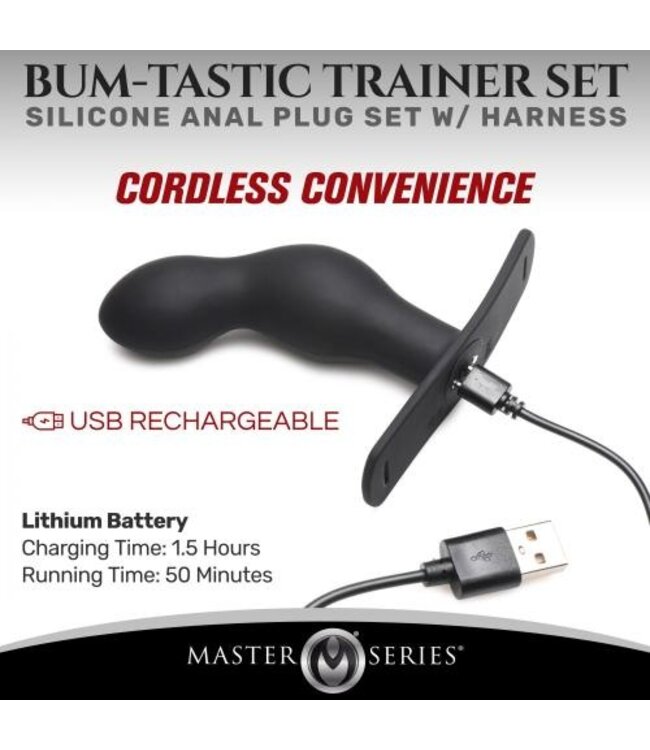 P-Spot Plugger Anaalplug met Harnas & Afstandsbediening