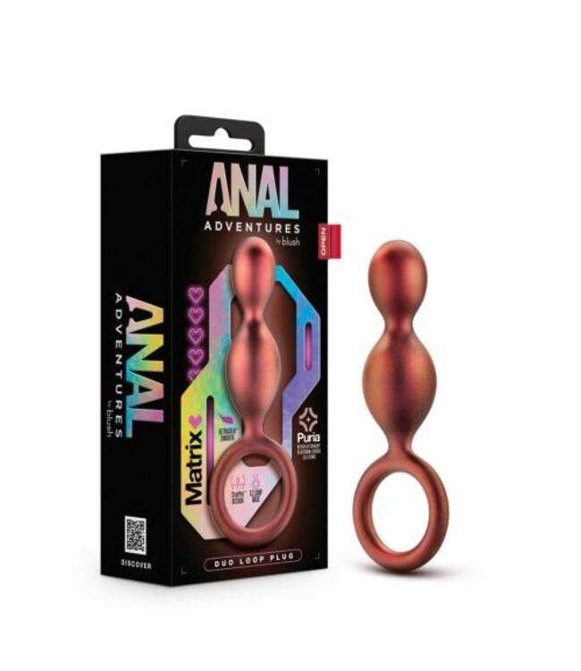 Anal Adventures Matrix - Duo Loop Anaal Plug - Koper
