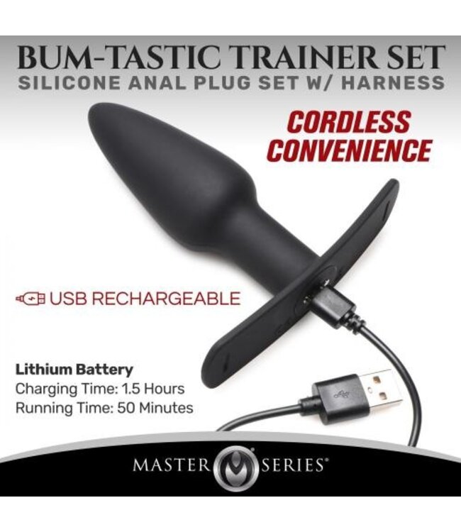 Bum-Tastic Vibrerende Anaal Plug met Harnas & Afstandsbediening