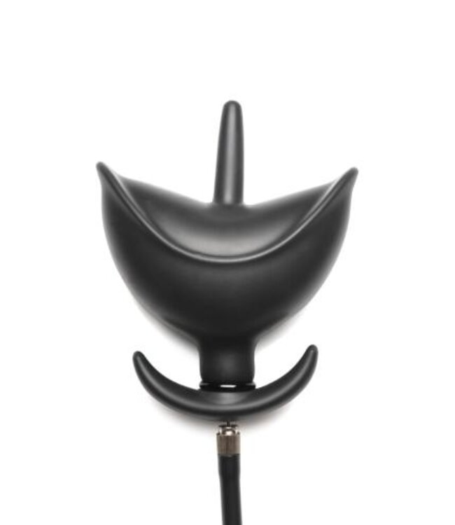 Opblaasbare Siliconen Anaal Plug - Zwart