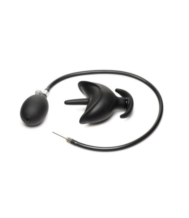 Opblaasbare Siliconen Anaal Plug - Zwart