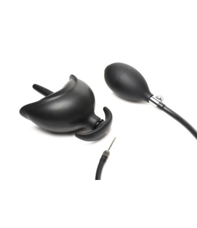 Opblaasbare Siliconen Anaal Plug - Zwart