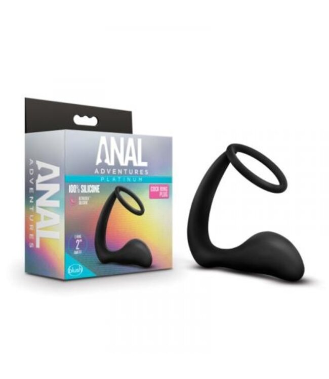 Anal Adventures Platinum - Anaal Plug Met Cockring