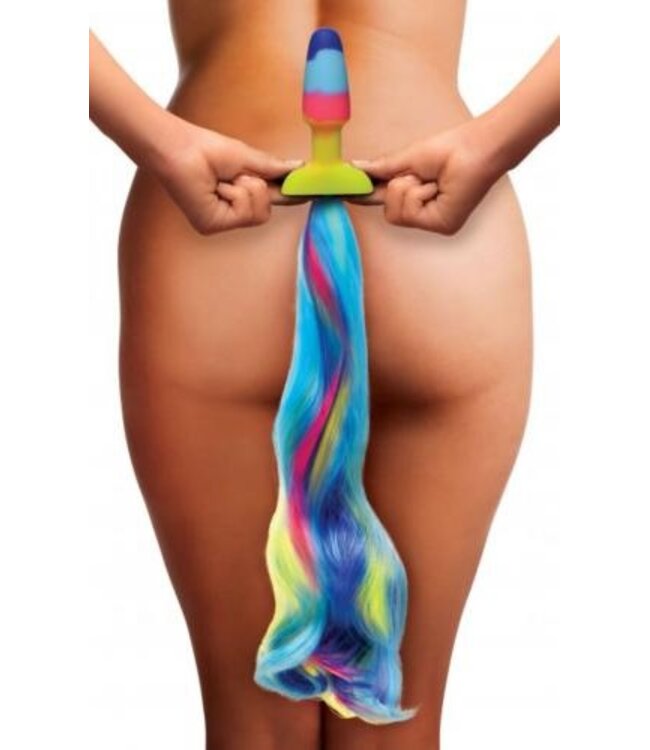 Rainbow Unicorn Anaal Plug met Staart