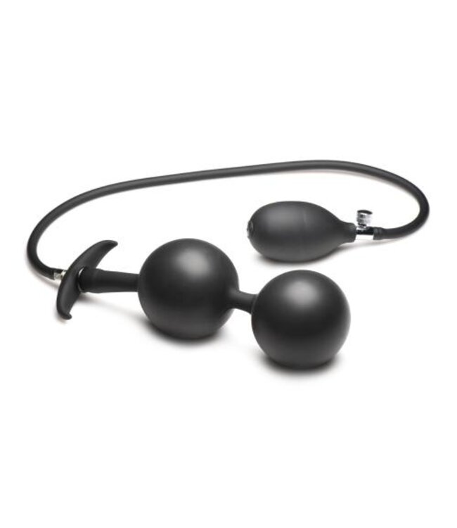 Opblaasbare Siliconen Anaal Plug - Zwart