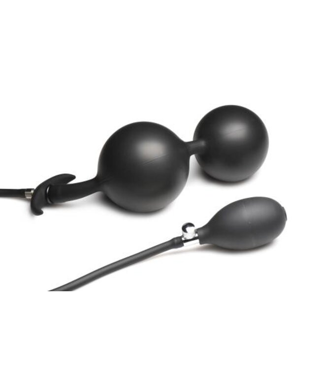 Opblaasbare Siliconen Anaal Plug - Zwart