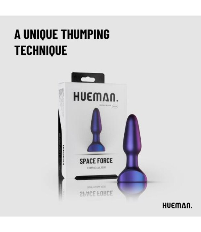 Hueman - Space Force Vibrerende en Stotende Buttplug