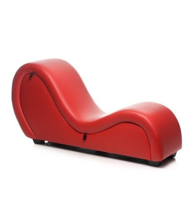Kinky Seks Sofa Met Boeien en Positie Kussens - Zwart/Rood
