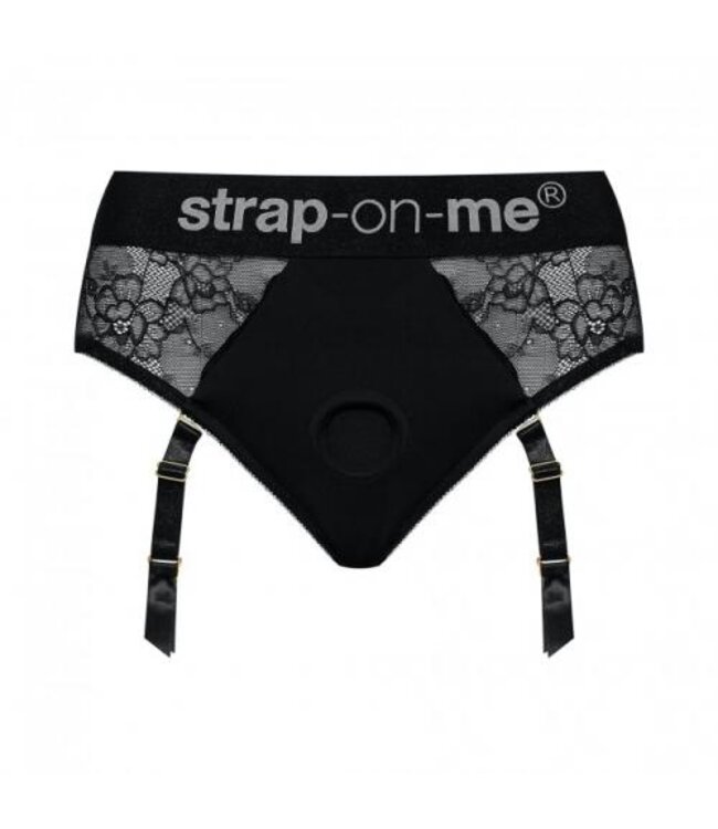 Diva Luxe Kanten Strap On Harnas met Jarretels