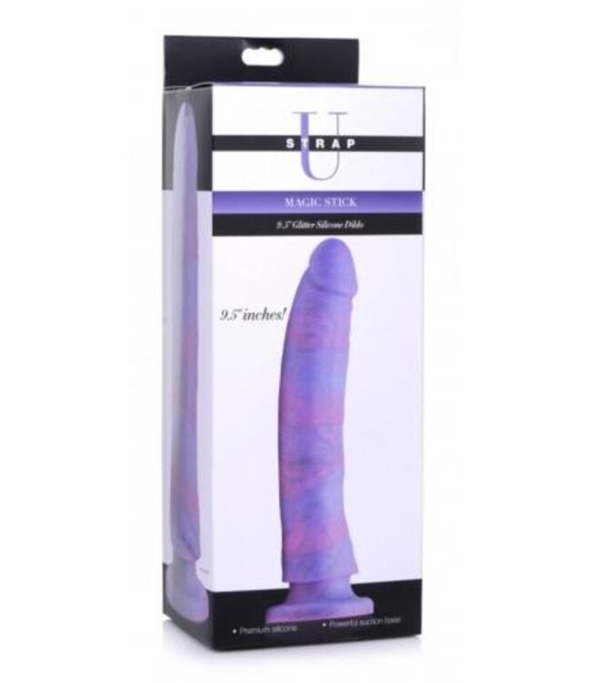 Magic Stick Siliconen Dildo Met Glitters - 24 cm