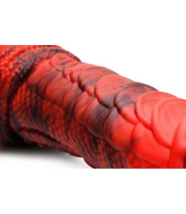 Fire Dragon Red Scaly Dildo