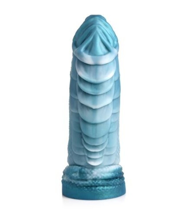 Zeeslang Geschubde Dildo - Blauw