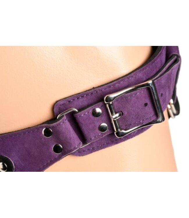 Korset Deluxe Leren Strap On - Paars