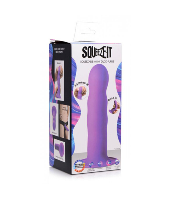 Squeeze-It Wavy Dildo - Paars