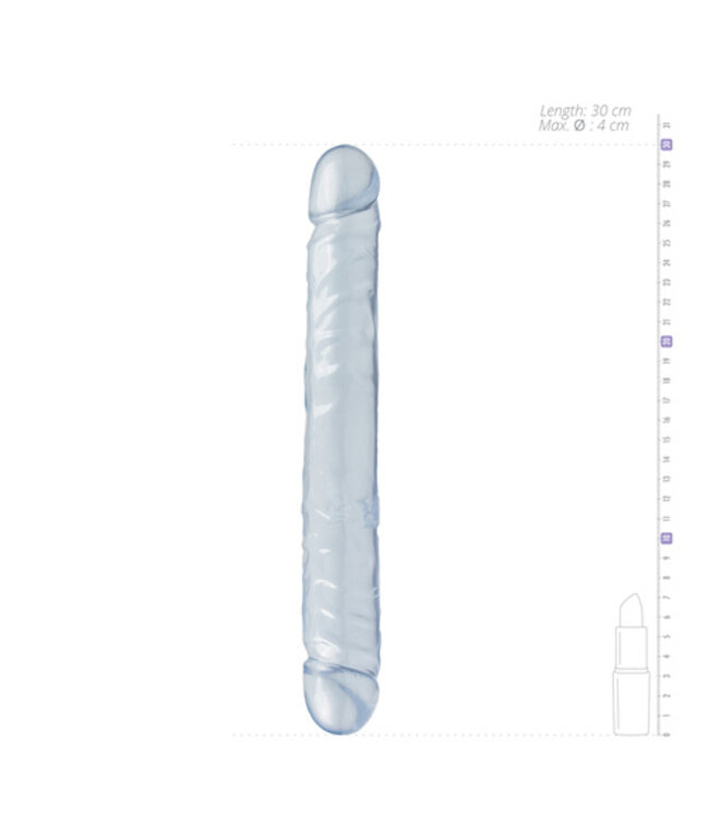 Crystal Jellies Dubbel Dildo - Lichblauw