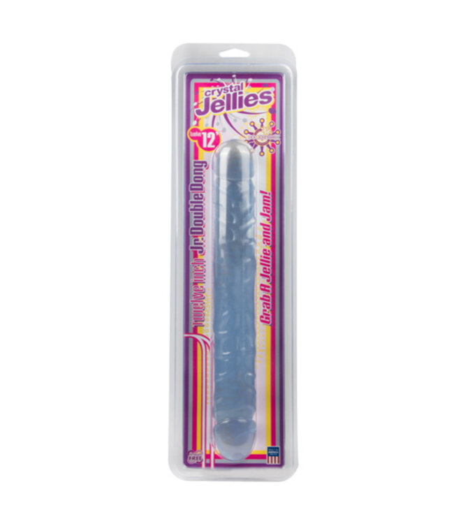 Crystal Jellies Dubbel Dildo - Lichblauw