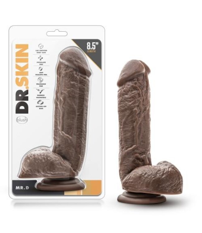 Dr. Skin - Mr. D. Dildo Met Zuignap 21 cm - Chocolate