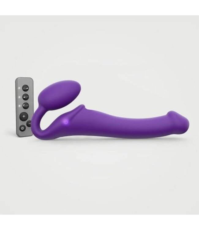 Strap On Me - Strapless Vibrerende Voorbind Dildo - Maat M - Paars