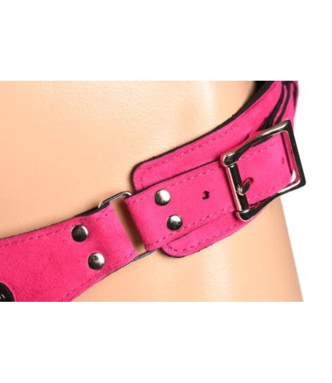 Korset Deluxe Leren Strap On - Roze