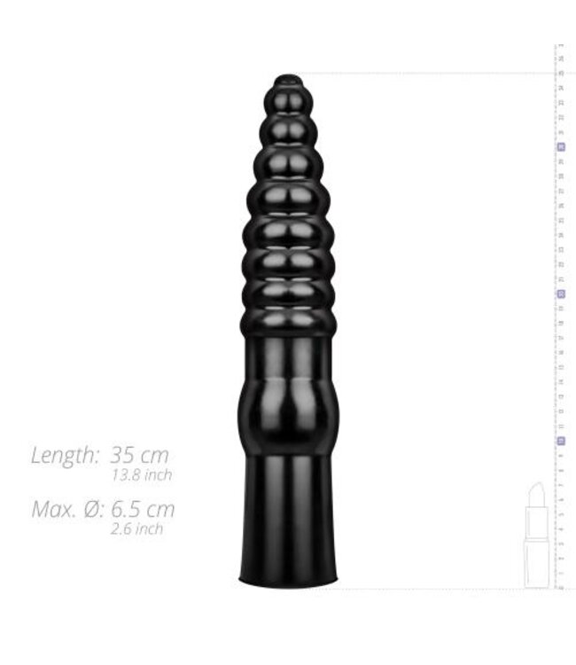 Geribbelde Dildo - 34 cm