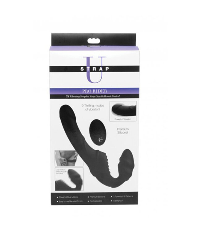 Pro Rider Strapless Strap-on Vibrator - Zwart