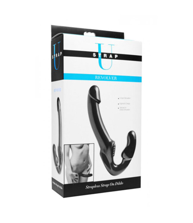 Strapless Voorbind Dildo - Zwart