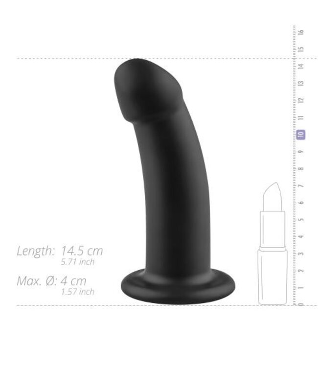 No-Parts - Charlie Dildo 14.5 cm - Zwart