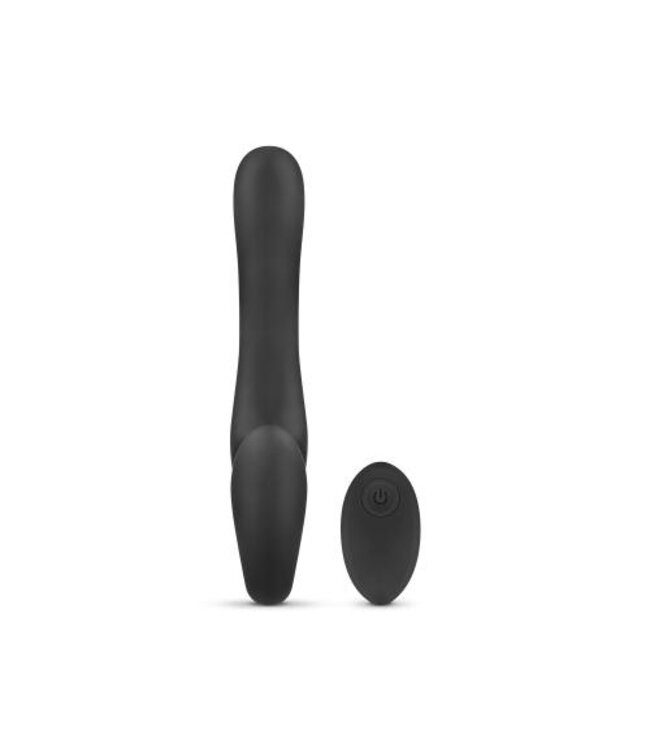 No-Parts - Avery Strapless Strapon Vibrerende Dildo 22 cm - Zwart