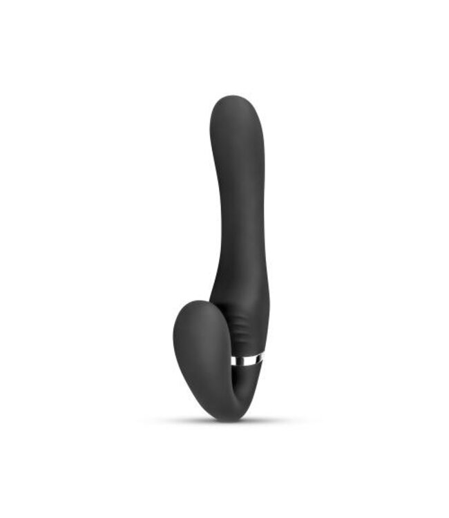 No-Parts - Avery Strapless Strapon Vibrerende Dildo 22 cm - Zwart