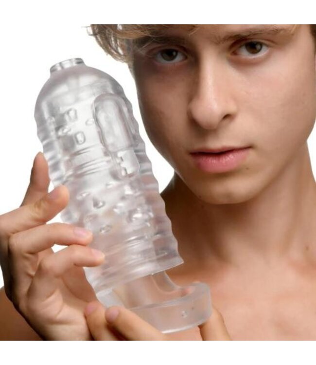 Milker TPE Masturbator met Ball Strap