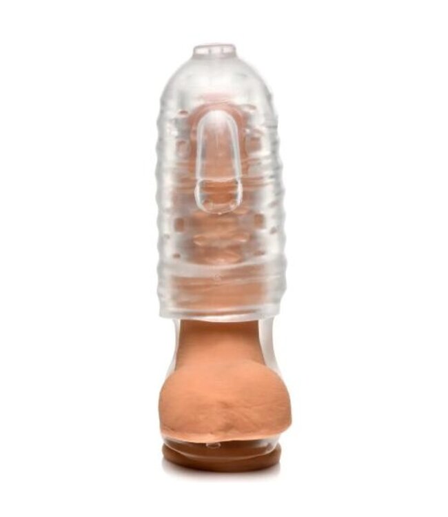 Milker TPE Masturbator met Ball Strap