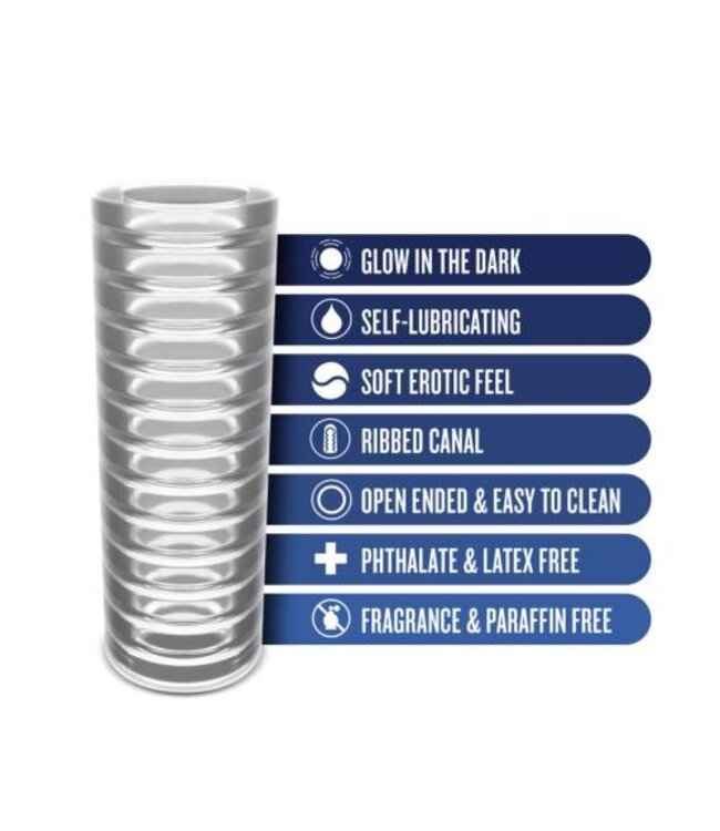 Rize - Ribz Glow in the Dark Masturbator - Transparant