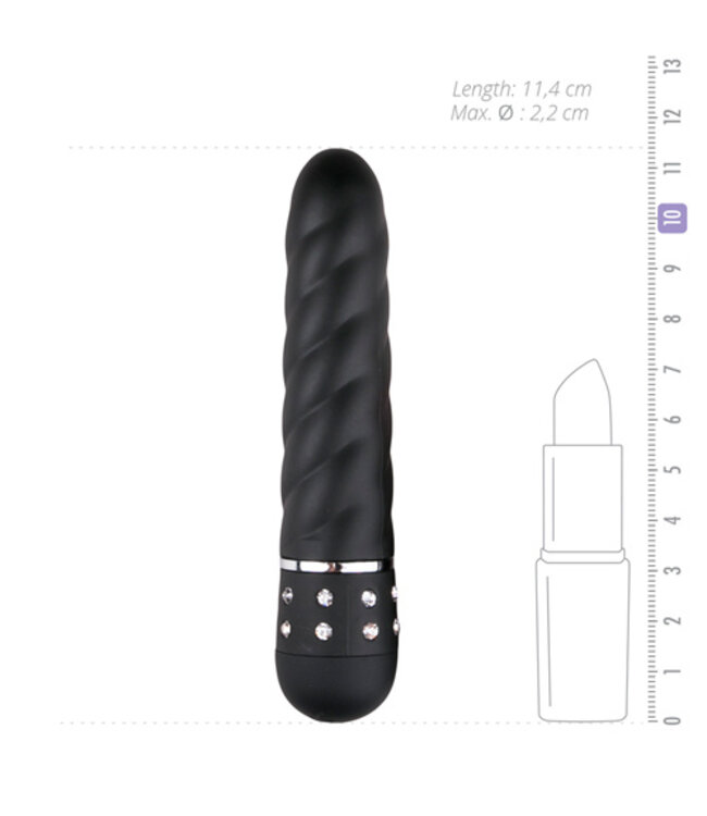 Mini Vibrator Gedraaid - Zwart