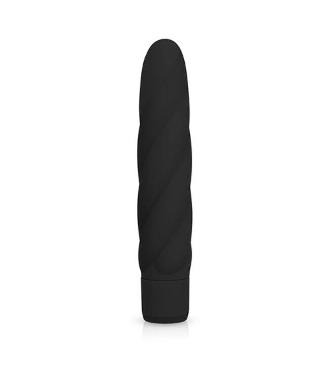 Zwarte siliconen vibrator