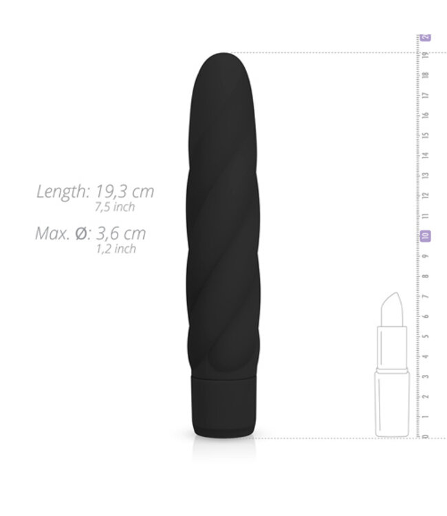 Zwarte siliconen vibrator