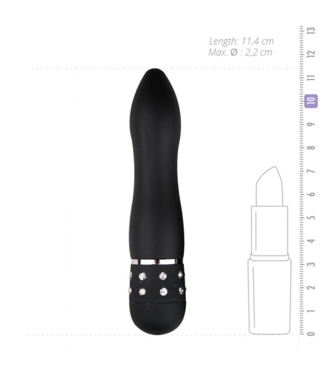 Mini Vibrator Glad - Zwart