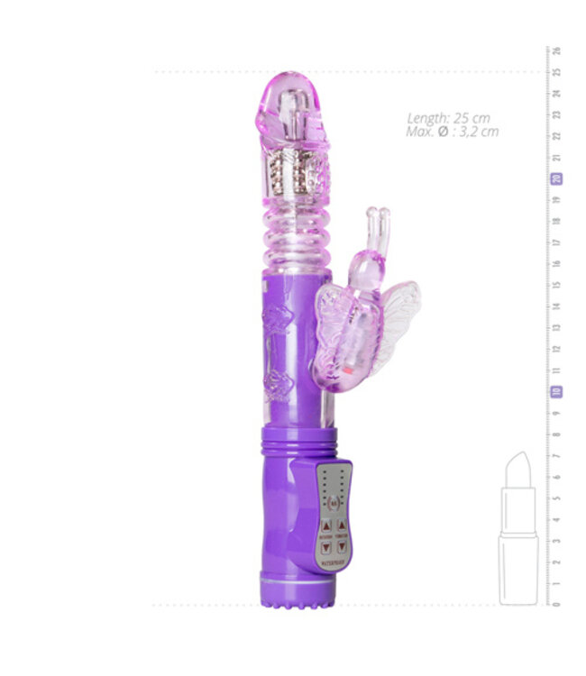 Stotende Butterfly Vibrator - Paars