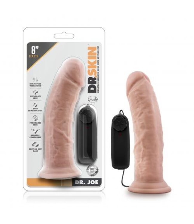 Dr. Skin - Dr. Joe Vibrator Met Zuignap 20 cm - Vanilla