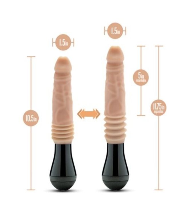 Dr. Skin Silicone - Dr. Knight - Stotende en Vibrerende Dildo - Beige