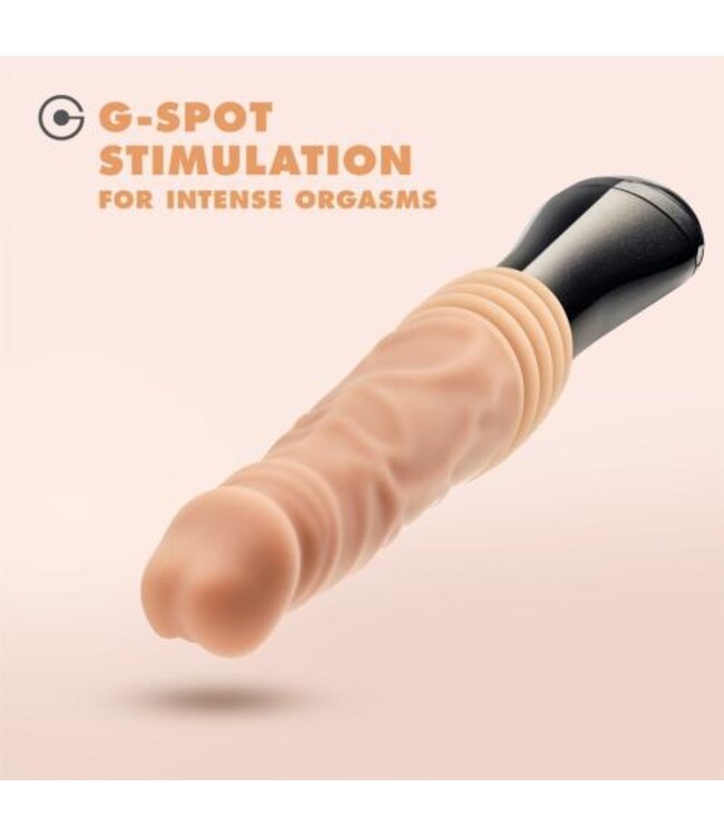 Dr. Skin Silicone - Dr. Knight - Stotende en Vibrerende Dildo - Beige