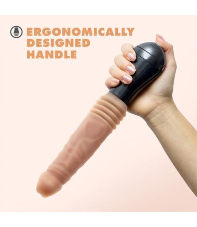 Dr. Skin Silicone - Dr. Knight - Stotende en Vibrerende Dildo - Beige