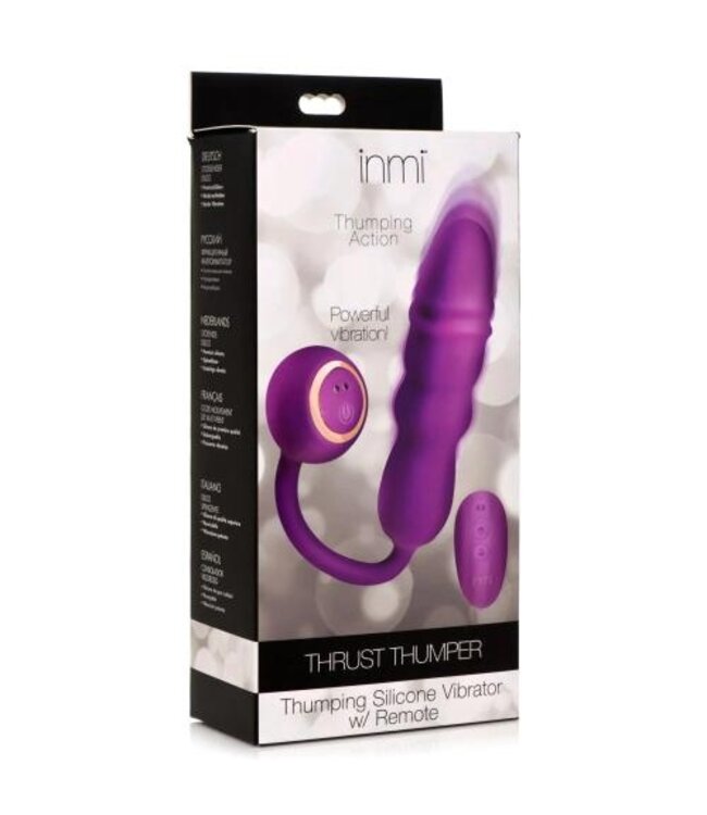 Thru Thumper Stotende Siliconen Vibrator met Afstandsbediening