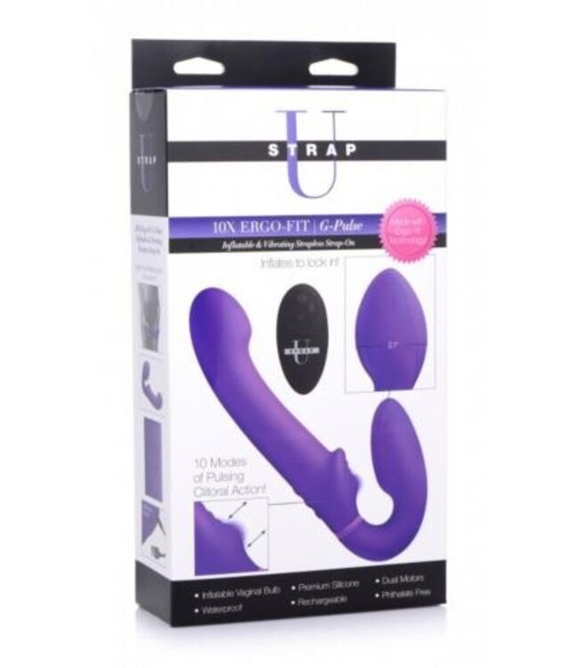 G-Pulse Vibrerende Strapless Strap-On - Paars