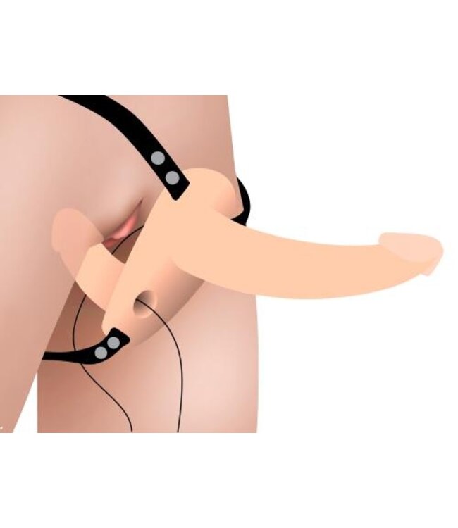 Power Pegger Dubbele Strap-On Vibrator